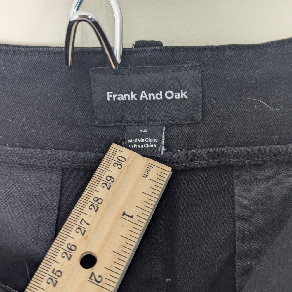 Frank And Oak Women's Size 14 Black High-Rise Shorts Organic Cotton - Picture 6 of 8